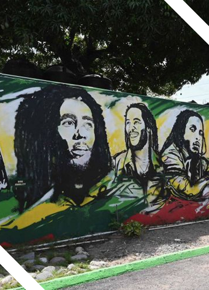 Fresque de Bob Marley, en jamaïque